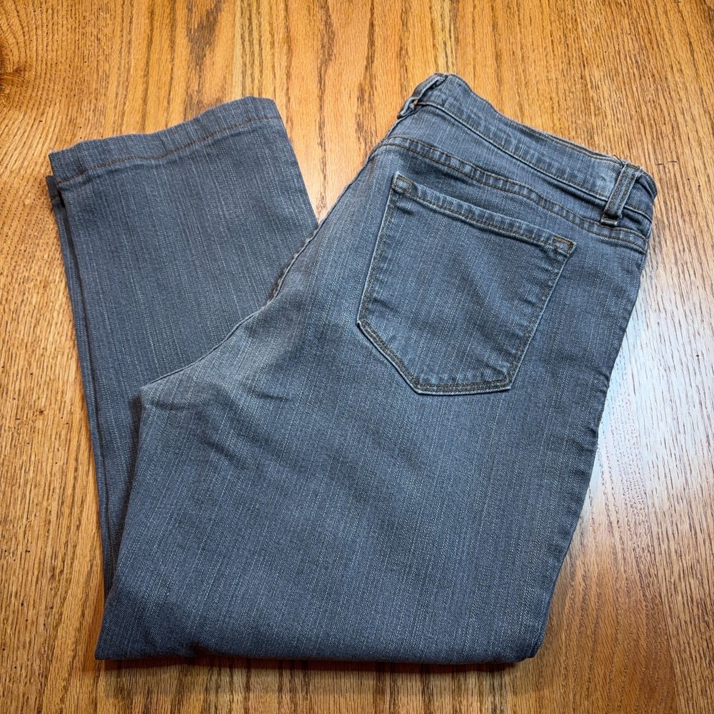 NYDJ Not Your Daughters‎ Jeans Women's 14 Crop Gray Wash 32X23 Mid Rise